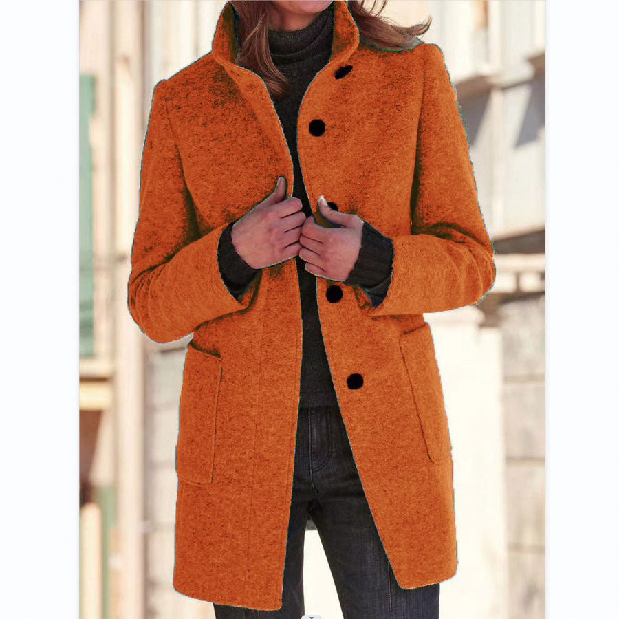 Vintora | Retro Damen-Windjacke mit Knöpfen und Stehkragen
