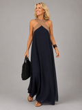 Velora | Cross Elegance Maxi Kleid