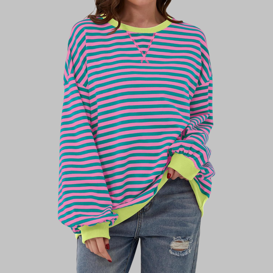 Lucy | Lässiger Gestreifter Pullover