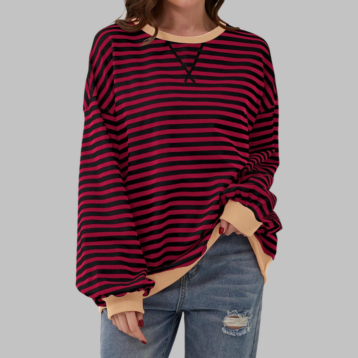 Lucy | Lässiger Gestreifter Pullover