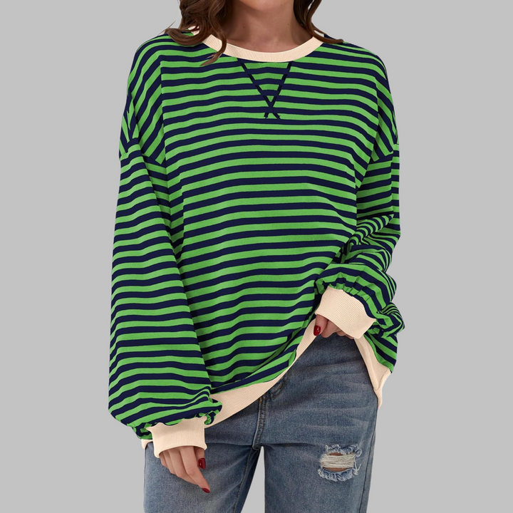 Lucy | Lässiger Gestreifter Pullover