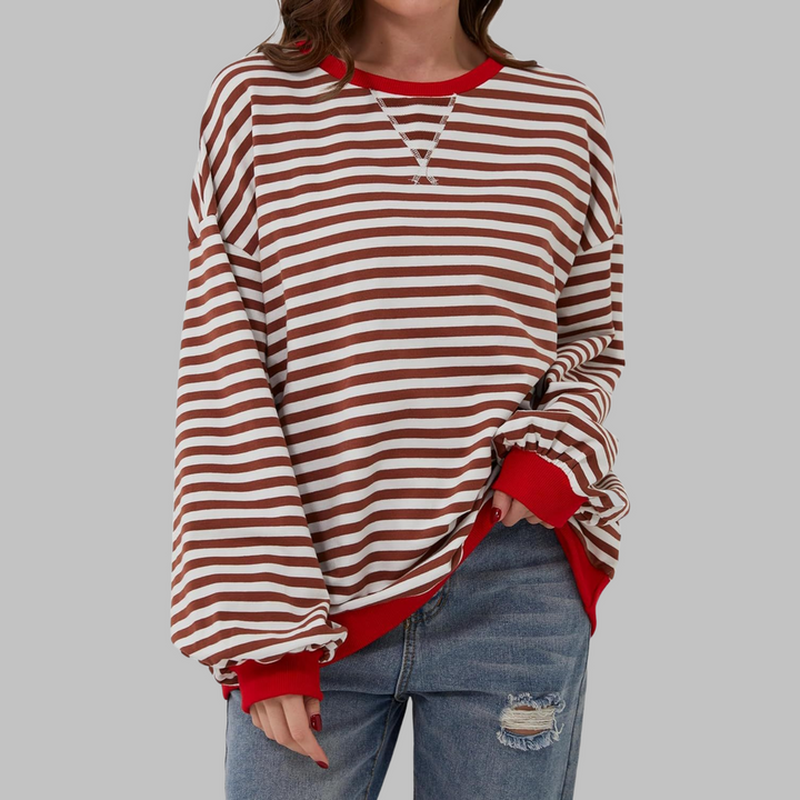 Lucy | Lässiger Gestreifter Pullover