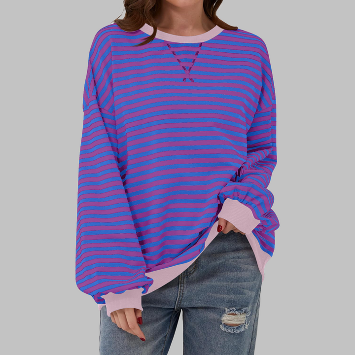 Lucy | Lässiger Gestreifter Pullover