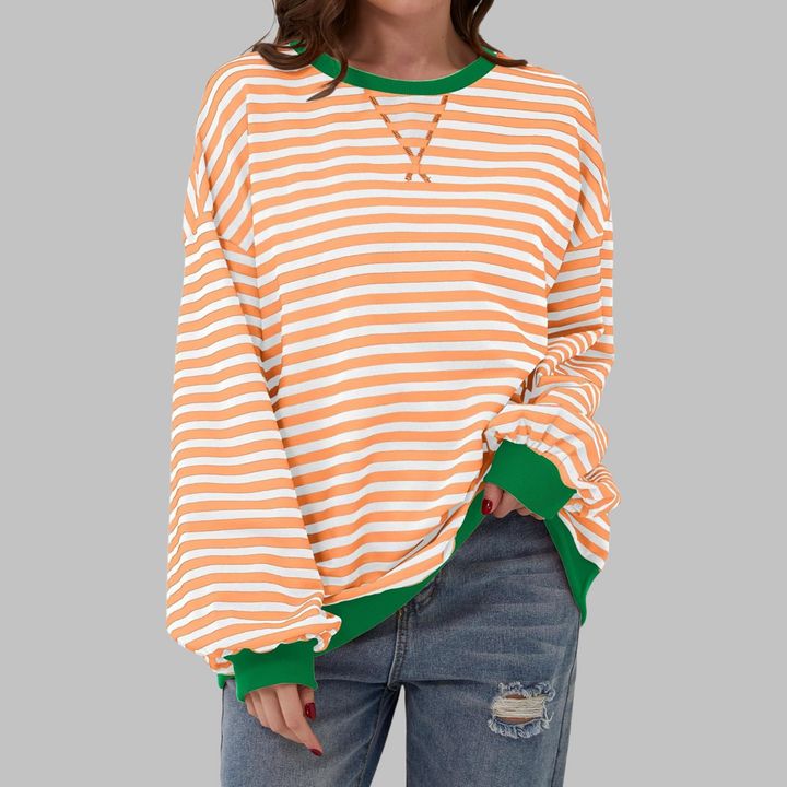 Lucy | Lässiger Gestreifter Pullover