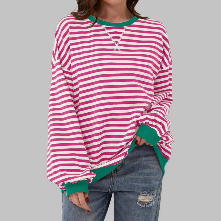 Lucy | Lässiger Gestreifter Pullover