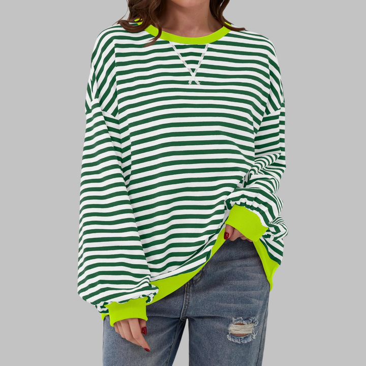 Lucy | Lässiger Gestreifter Pullover
