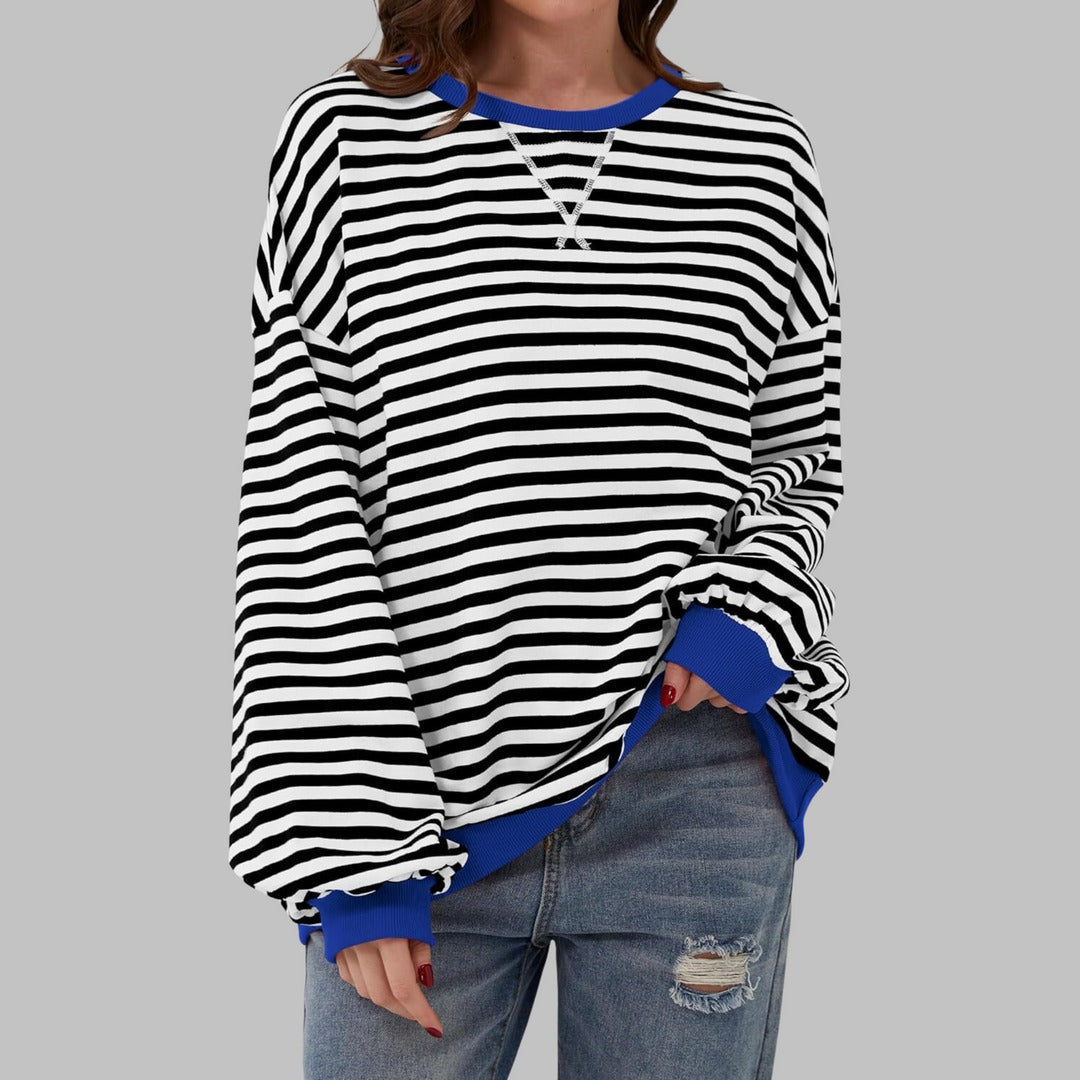 Lucy | Lässiger Gestreifter Pullover