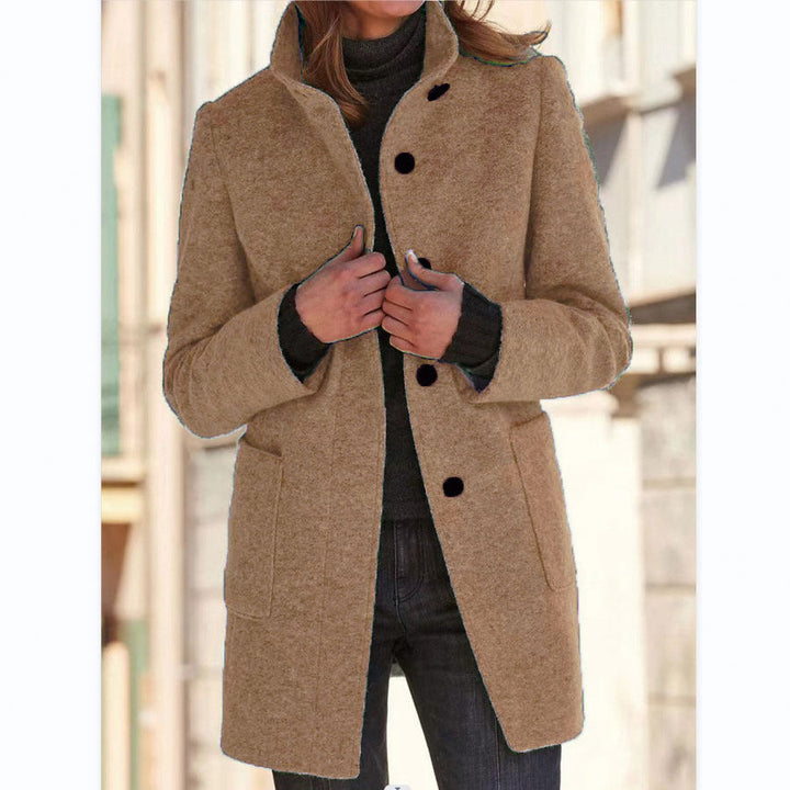 Vintora | Retro Damen-Windjacke mit Knöpfen und Stehkragen