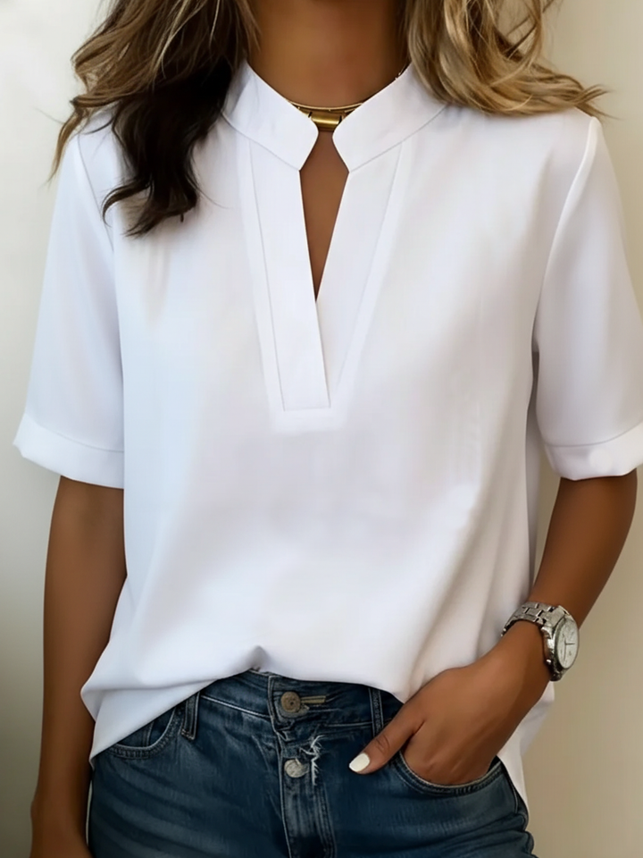 Loria | Elegante Bluse mit Raffiniertem Kragen