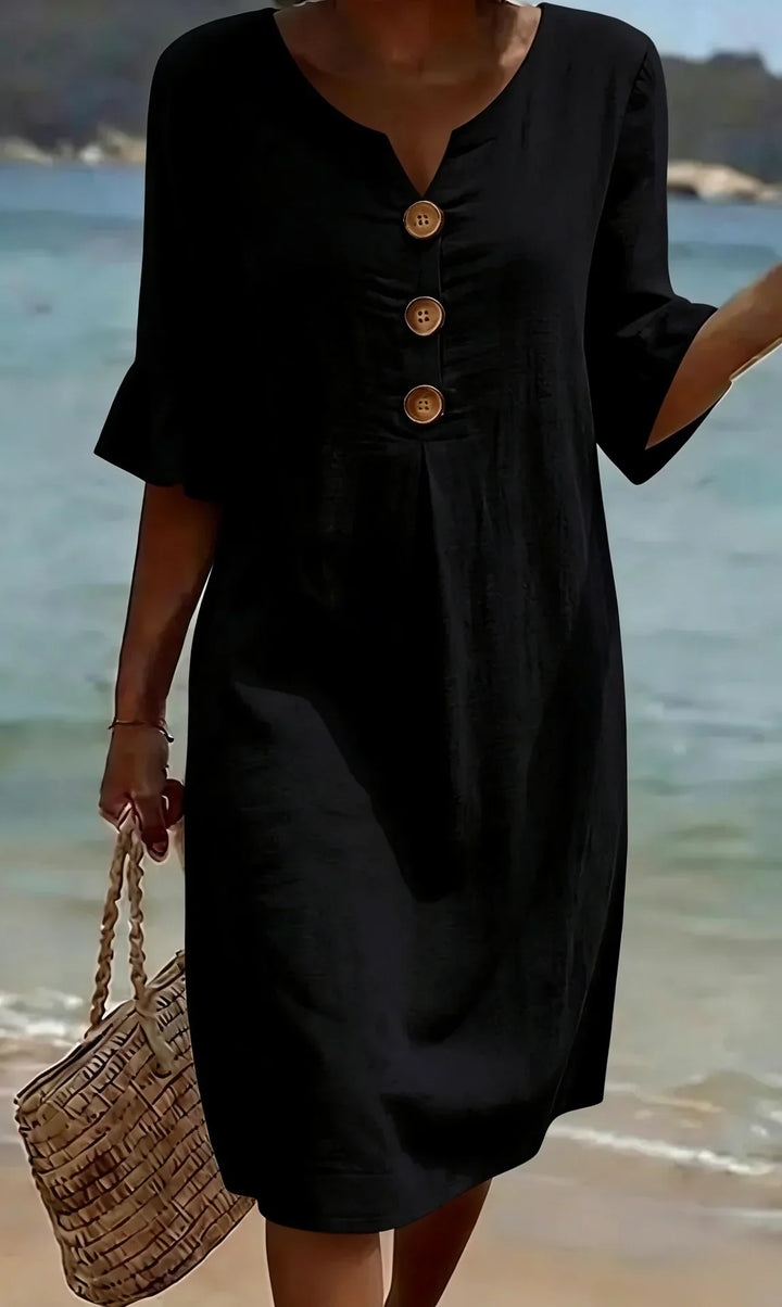 Susanne | Texturiertes Langarmkleid