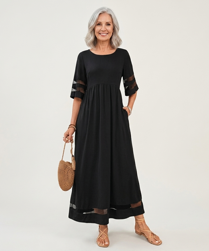 Aubrey | Figur schmeichelndes, bauchglättendes Midi-Kleid