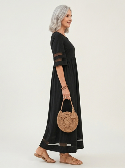 Aubrey | Figur schmeichelndes, bauchglättendes Midi-Kleid