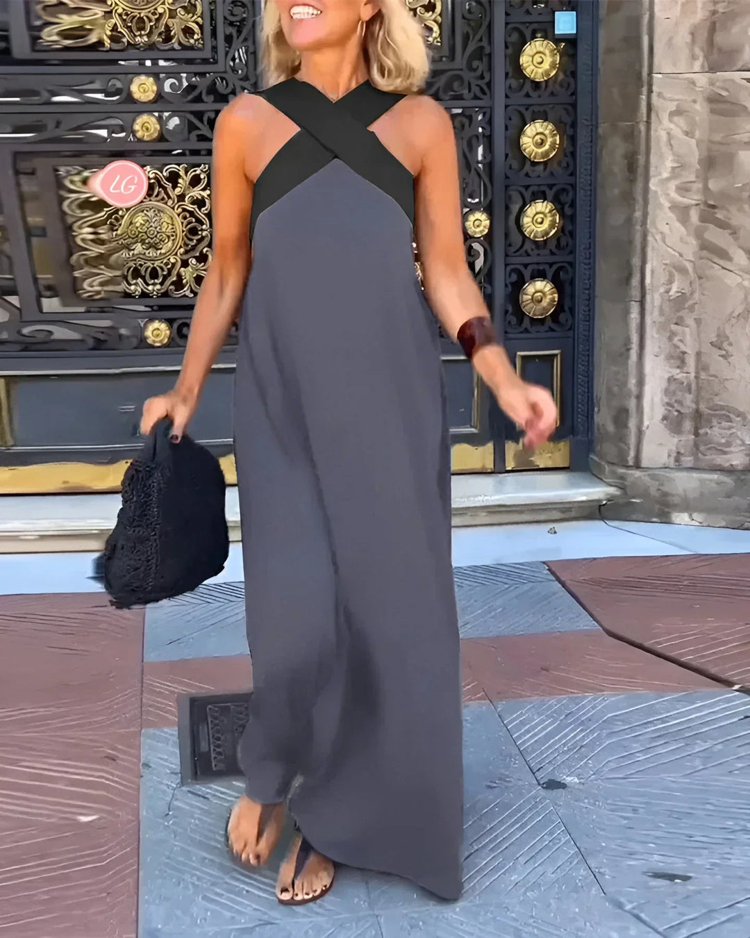 Yvonne | Wickel-Front Maxikleid