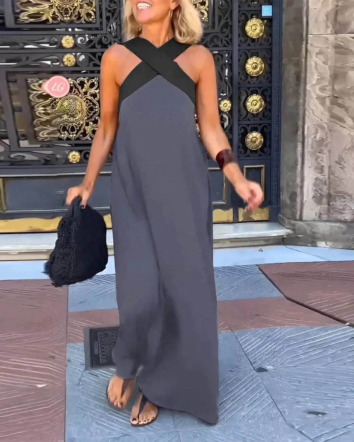 Yvonne | Wickel-Front Maxikleid