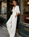 Désirée | Elegantes Jumpsuit mit V-Ausschnitt und weitem Bein
