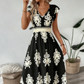 Catherina | Maxikleid im barocken Stil mit V-Ausschnitt