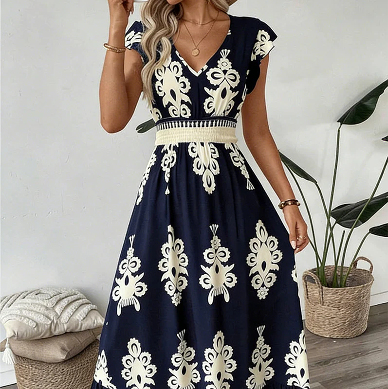 Catherina | Maxikleid im barocken Stil mit V-Ausschnitt